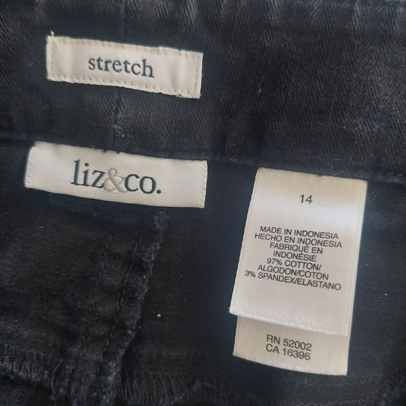 Liz & co Capri jeans 14 black - Picture 4 of 4